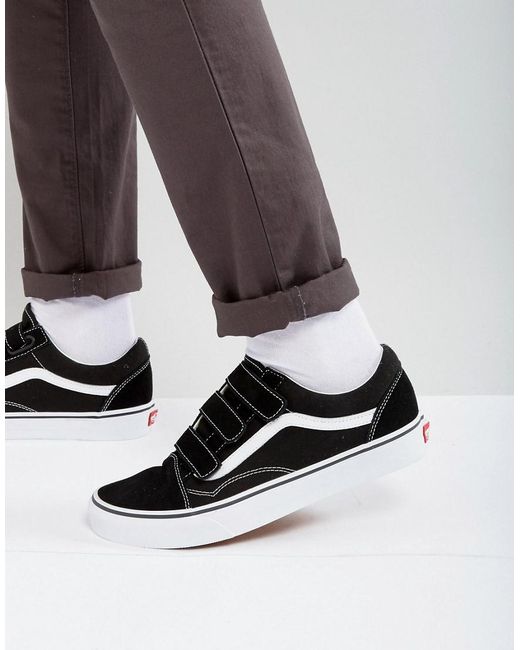 Vans Old Skool Velcro Sneakers In Black Va3d29oiu for Men | Lyst UK