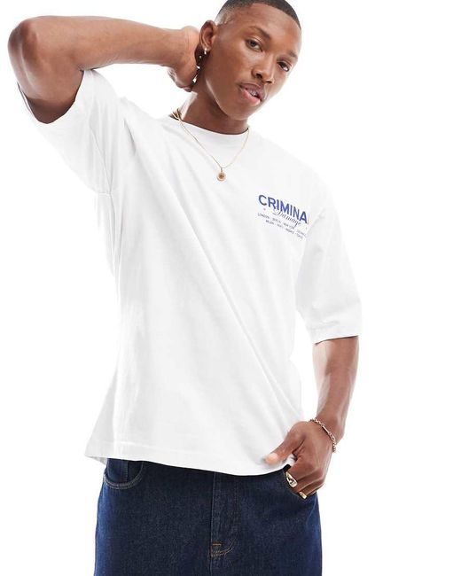 Criminal Damage Next Move T Shirt in White for Men Lyst UK