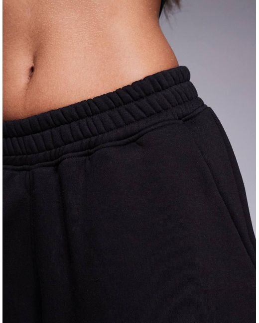 Kaiia Blue Petite Cotton Blend Embroidered Logo Wide Leg Trackies