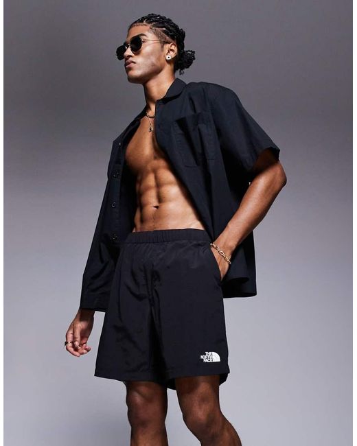 The North Face Blue W Logo Swimming Shorts for men