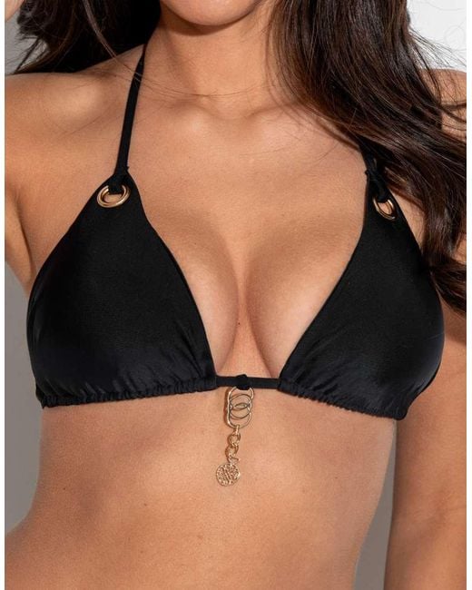 Pour Moi Black St Barts Non-Wired Triangle Bikini Top