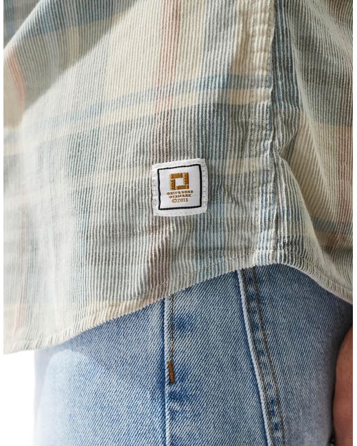 Only & Sons – garngefärbtes cordhemd in Gray für Herren
