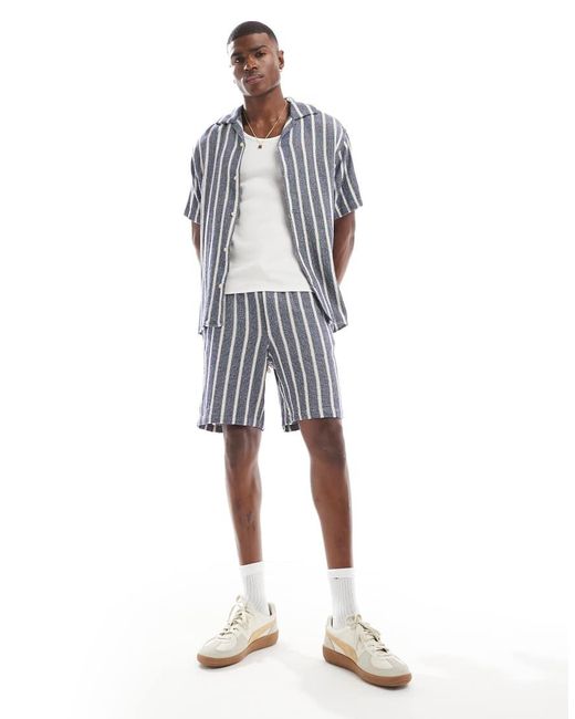 Jack & Jones Gestreept Overhemd Met Reverskraag in het White voor heren
