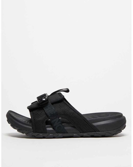 The North Face Black Explore Camp Chunky Slider for men