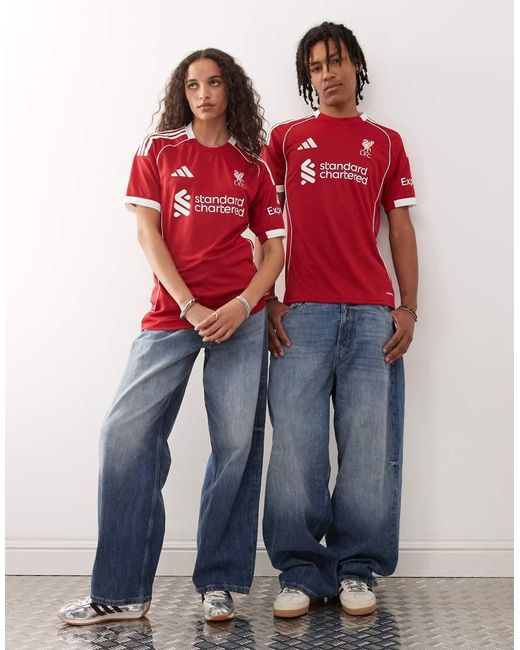 Adidas Originals Red Adidas Football Liverpool 25/26 Home Shirt