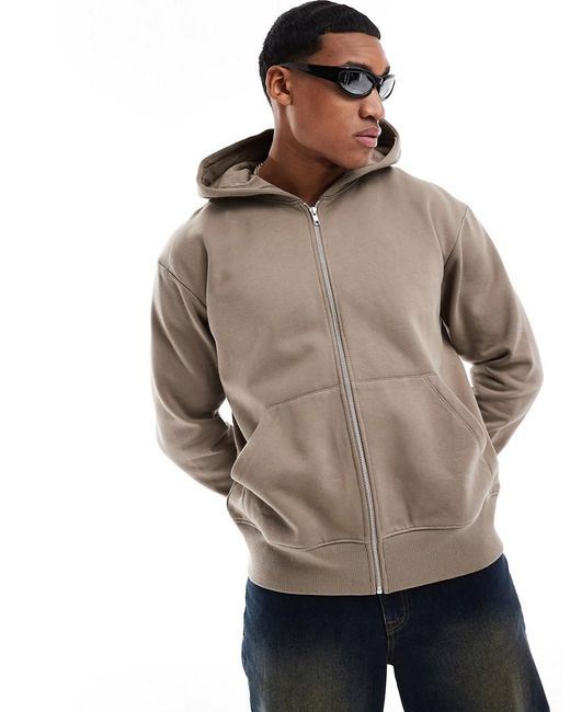 Felpa oversize con zip best sale
