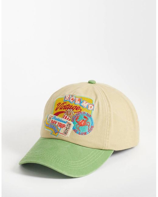 Reclaimed Vintage Green Cap With Badges