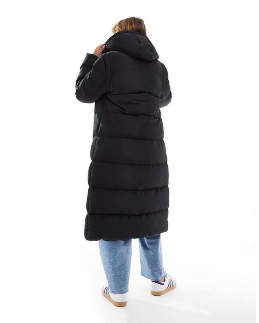 Threadbare 1 Afritsbare Lange Bodywarmer En Gewatteerde Jas in het Black
