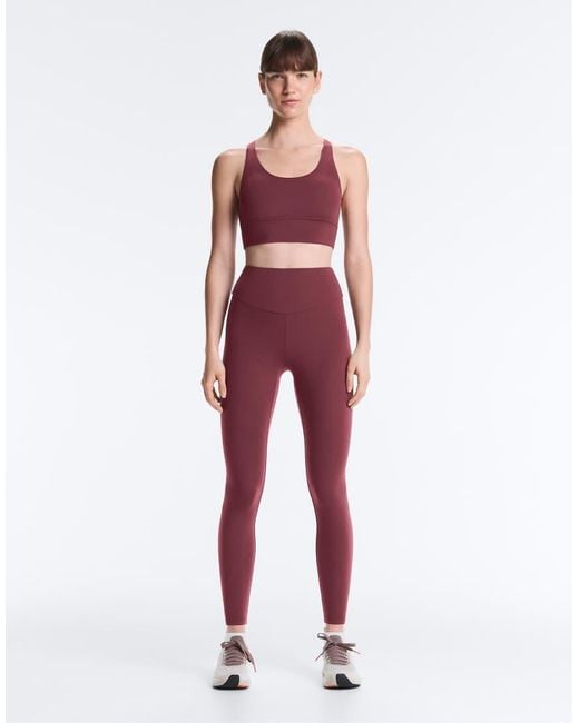 Oysho Red Comfortlux High-rise Ankle-length leggings