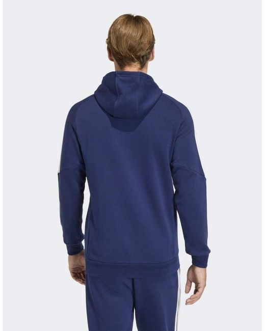 Adidas Originals Blue Tiro26 League Sweat Full Zip Hoodie for men