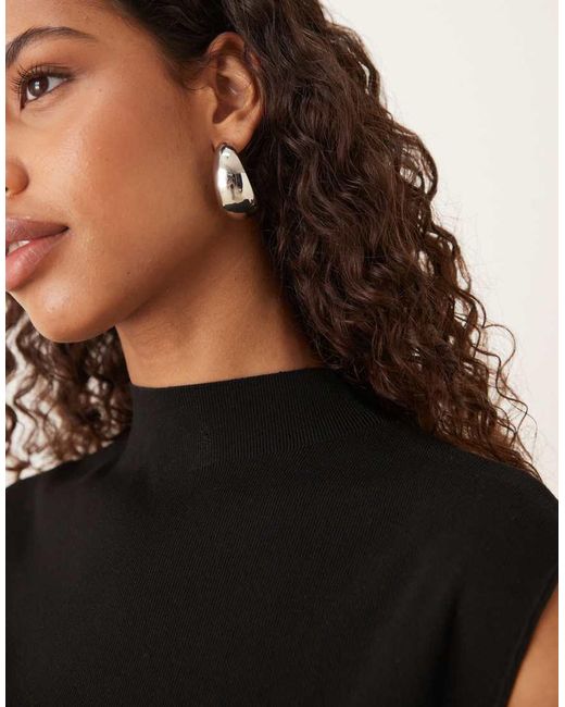 Mango Black Cap Sleeve High Neck Mini Dress