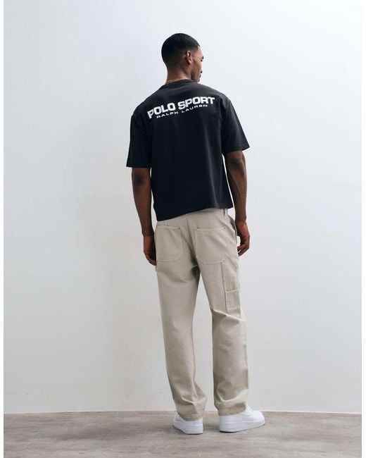 Polo Ralph Lauren Black Back Logo Relaxed Fit Heavyweight T-shirt for men