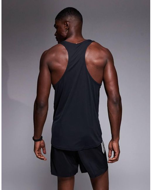 Adidas Originals Black Adidas Running Adizero Essentials Singlet for men