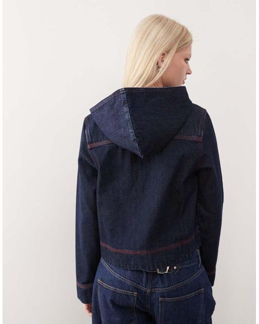 Collusion Blue Denim 00s Hooded Jacket