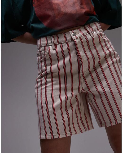 TOPSHOP Gray Denim Jort