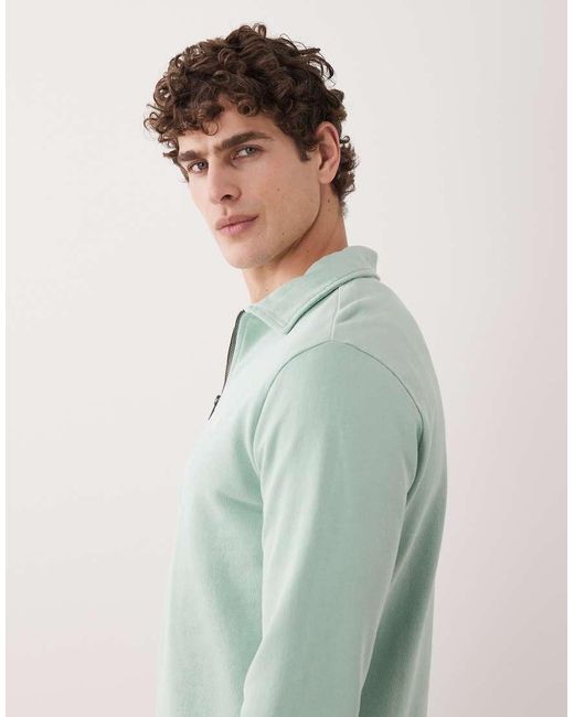 Polo Ralph Lauren Green Icon Logo Cotton Knit Half Zip Jumper for men
