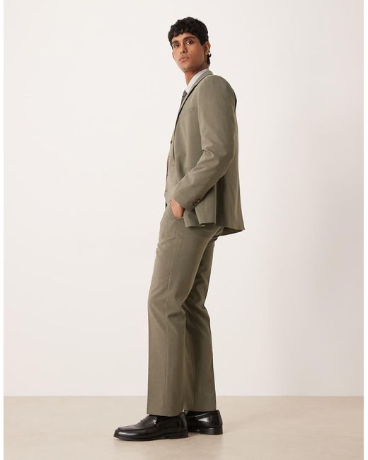 ASOS Natural Slim Suit Trouser for men