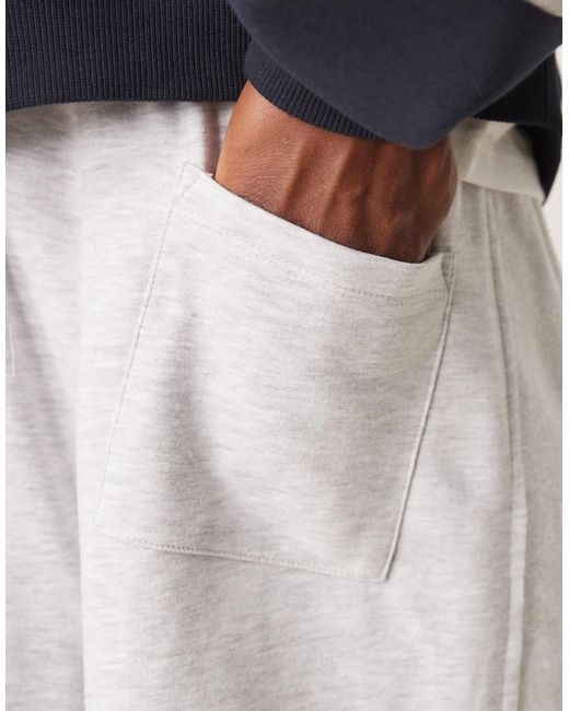 ASOS Super Wide Leg jogger With Side Panels in Natural for Men | Lyst