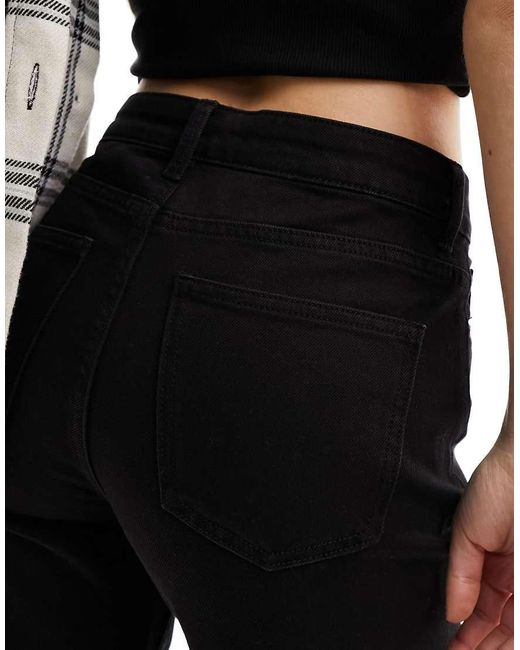 ONLY Black Emily High Waist Straight Leg Ankle Jean