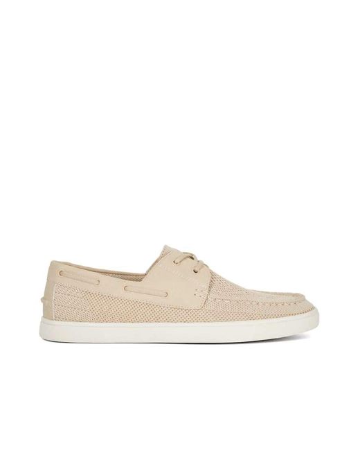 Dune White Blaizers Boat Shoes for men