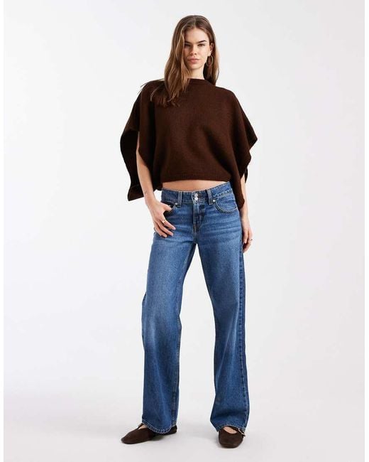 ASOS Brown Knit Cape Sweater