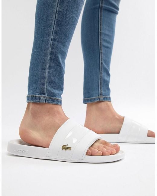 Sandalias blancas con diseño de cocodrilo dorado Fraisier de Lacoste de  hombre de color Blanco | Lyst