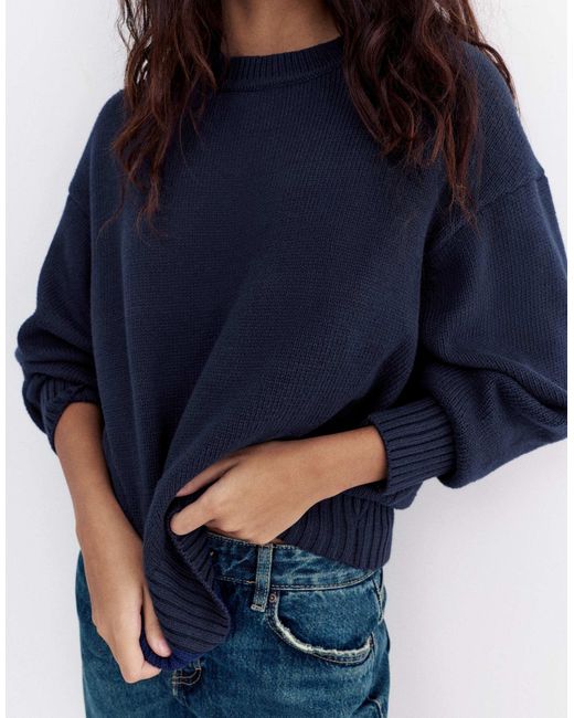 Pull oversize Pull&Bear en coloris Blue