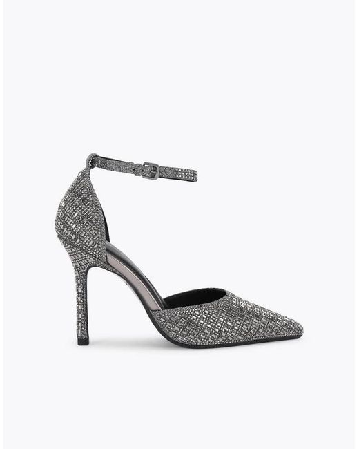 KG by Kurt Geiger White Fleur Court Heeled Shoes