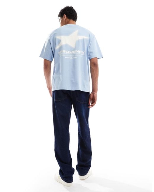 Bershka Blue Star T-shirt for men