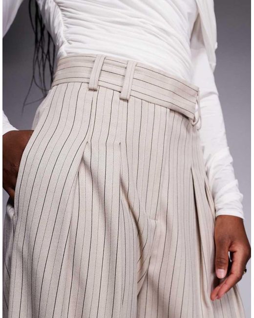 River Island Purple High Waisted Wide Leg Tailored Trousers