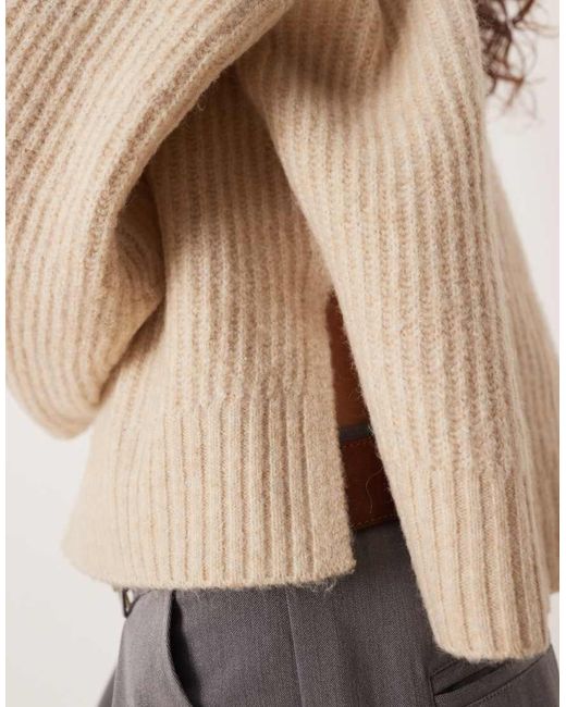 JJXX Natural Oversized Boxy Rib Knit Jumper
