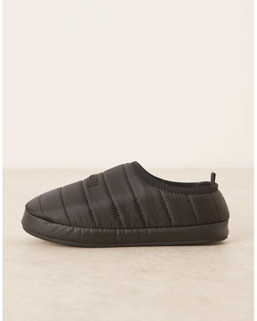 Calvin Klein Black Ripstop Puffer Slippers for men