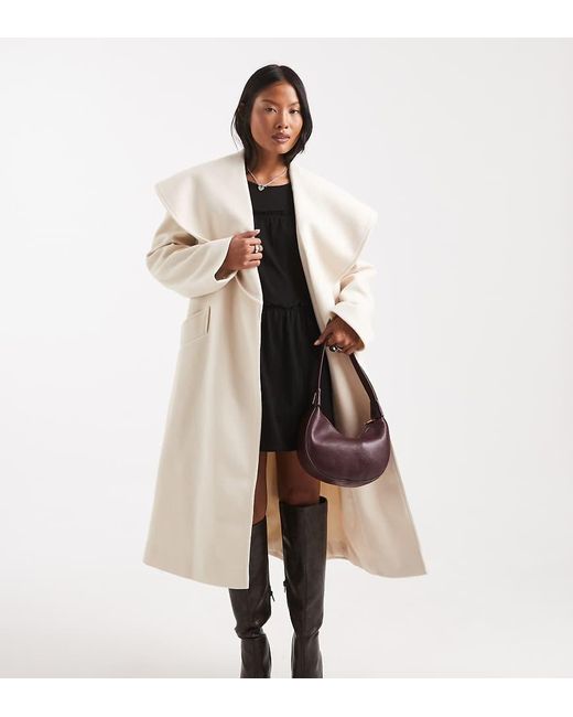 Miss Selfridge Natural Formal Wrap Coat