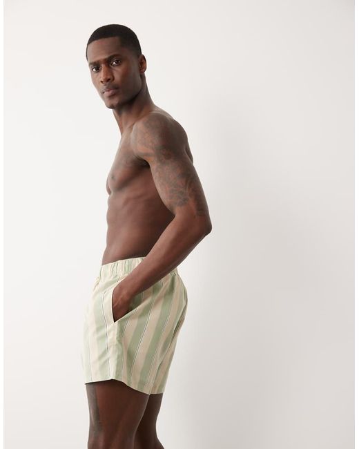 ASOS Brown Mid Length Swim Shorts for men