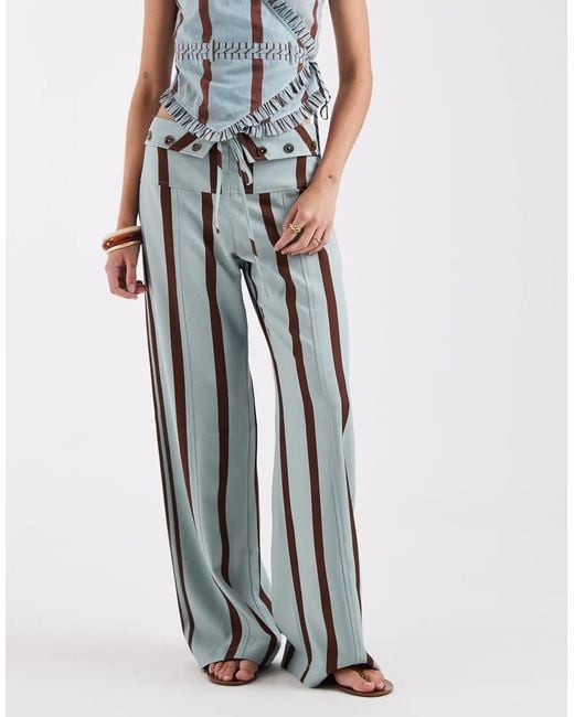 laagam White Tashi Straight Flow Trousers