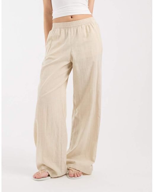 JJXX Natural Linen Blend Pants