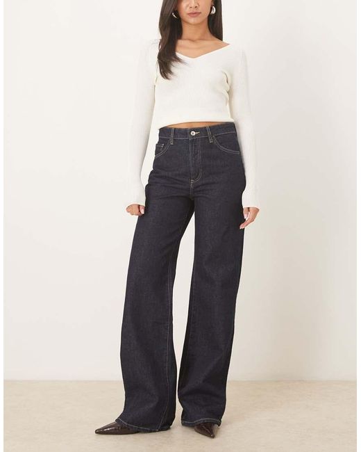 Vaqueros Azul Añil De Pernera Recta De 100% Algodón Danila De Mango de color Blue