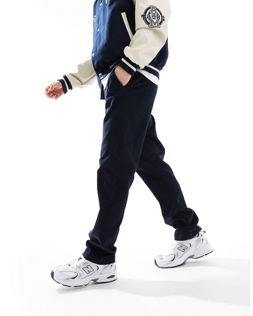 French Connection Blue French Connection Slim Leg Cord Trousers for men