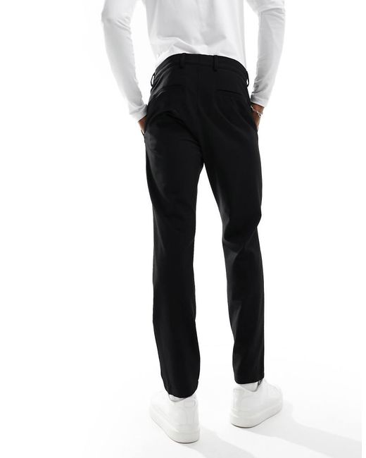 SELECTED Black Slim Fit Suit Trouser for men