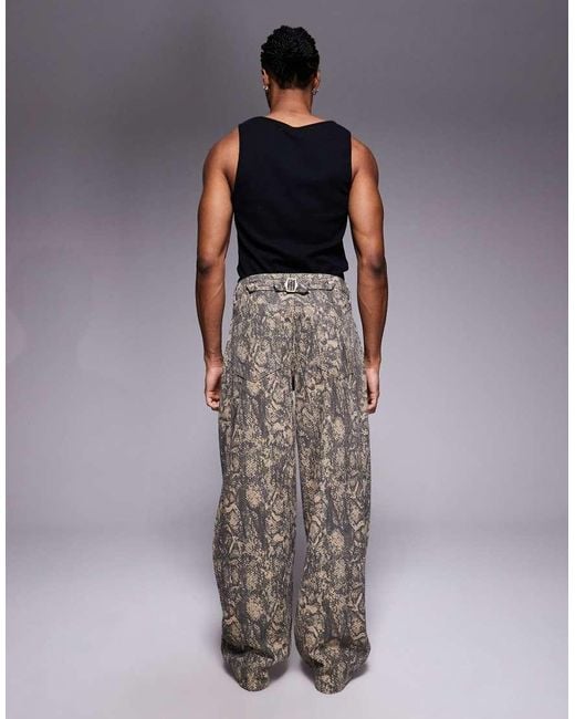 Liquor N Poker Gray Relaxed baggy Jeans Co-ord for men