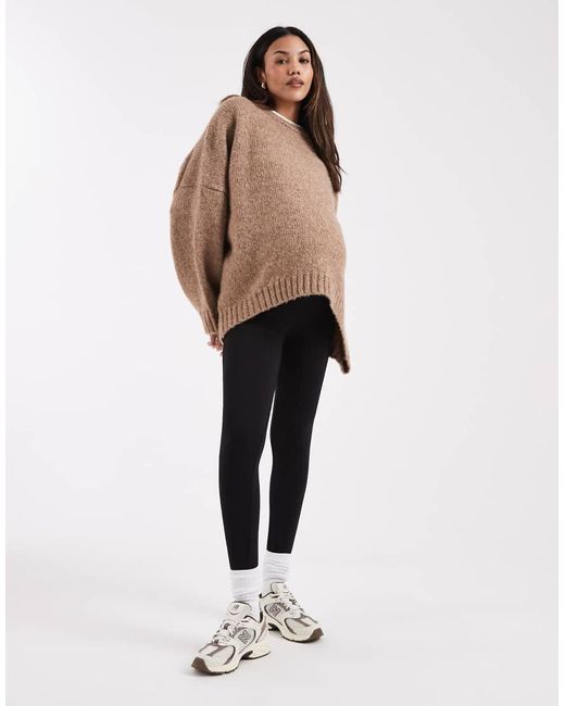 ASOS Black Asos Design Maternity 2 Pack leggings