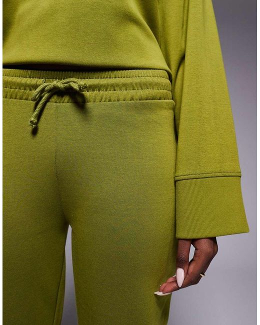 ASOS Green Interlock Flared Trackies