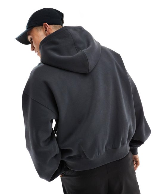 Sweat à capuche zippé coupe carrée - délavé Weekday pour homme en coloris Gray