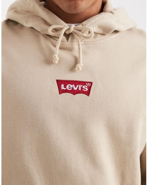 Levi's Natural Logo Back Print Relaxed Fit Hoodie for men