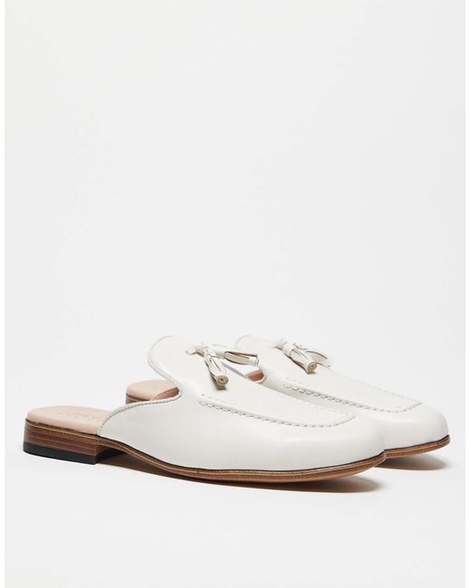 ASOS – loafer-mules in White für Herren