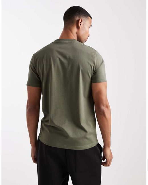Fred Perry Green Embroidered T-shirt for men