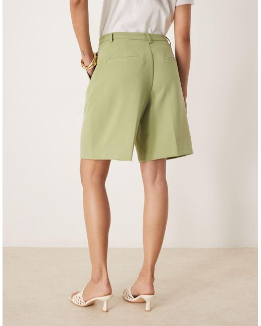 Vila Elegante Shorts Met Lange Pasvorm in het Green