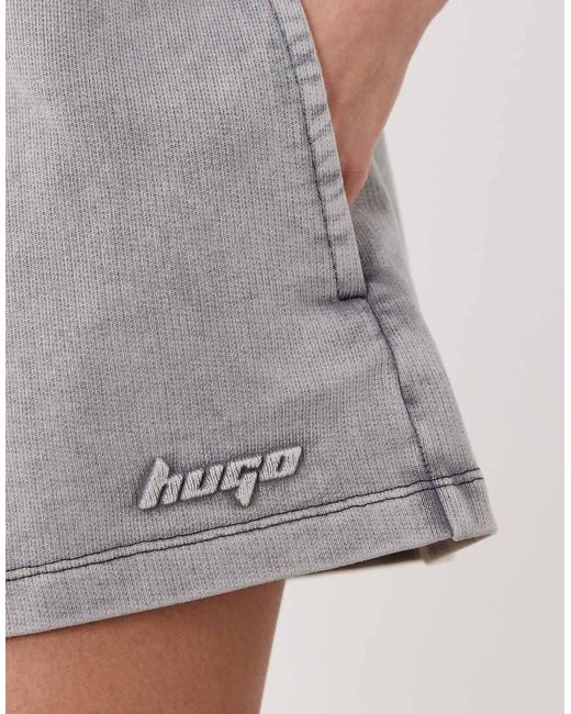 HUGO Gray Norlina Drawstring Jersey Shorts