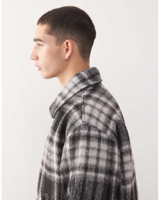 Weekday Gray Brushed Wool Blend Jacket for men