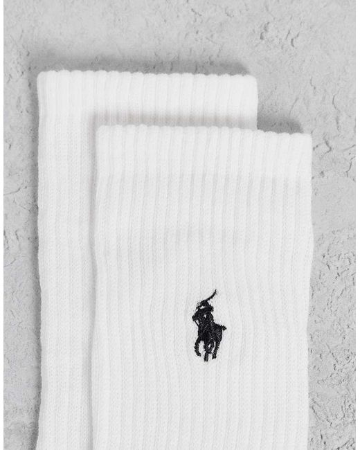 Polo Ralph Lauren White 3 Pack Socks for men
